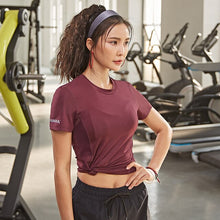 Load image into Gallery viewer, Sport Wear Women Yoga Top Sports Shirt Gym Top Yoga Shirt Fitness Running Top Women Short Sleeve Sport Top Fitness Women T Shirt
